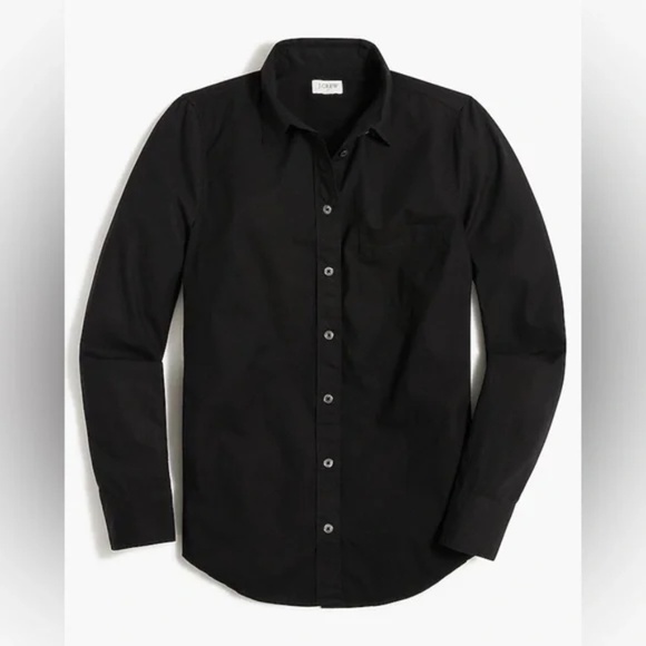 J.Crew Button-Up Cotton-Blend Poplin Shirt in Signature Fit Size PS - Picture 2 of 8